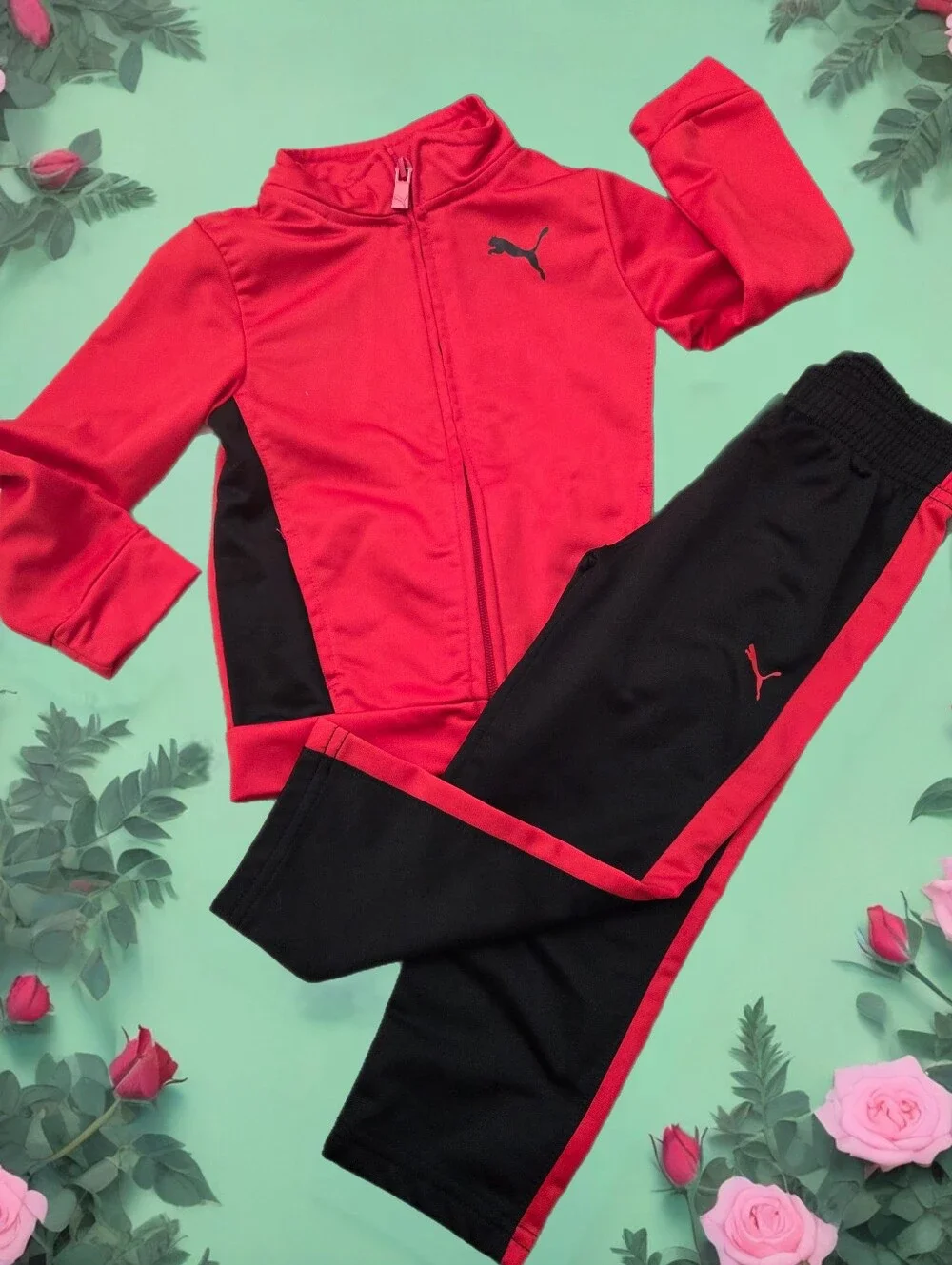 *1472 Puma 2pc jogging suit set Boys size 3T used once - Picture 2 of 3